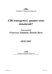 Cibi transgenici: quanto sono innaturali?