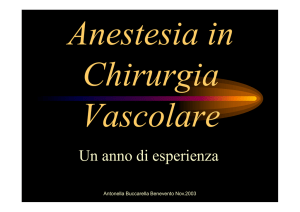 Anestesia in vascolare