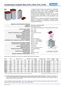Condensatori modulari Serie CTE, CTA/4, CTH, CTH/5