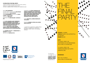 the final party - Napoli Teatro Festival Italia