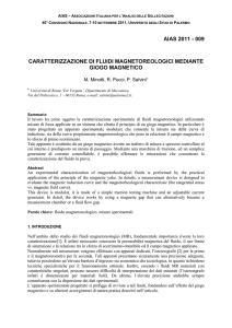 aias 2011 - 009 caratterizzazione di fluidi magnetoreologici