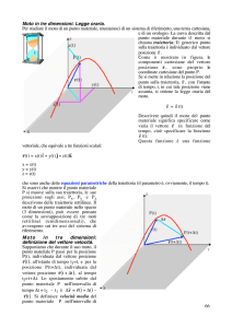 66 Moto in tre dimensioni. Legge oraria. Per studiare il moto di un