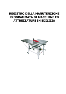 Registro della manutenzione programmata di macchine ed