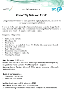 Corso "Big Data con Excel"