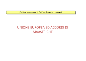 UNIONE EUROPEA ED ACCORDI DI MAASTRICHT