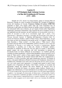 Il Principato degli Asburgo Lorena e la fine del Granducato di Toscana