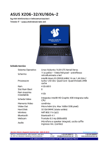 PC LapTop ASUS 11,6 inc disco stato solido proc. Intel serie