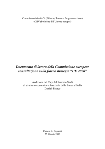 Documento di lavoro della Commissione europea: consultazione