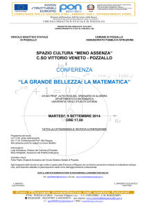 Manifesto conferenza LA GRANDE BELLEZZA LA MATEMATICA