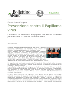 Prevenzione contro il Papilloma virus