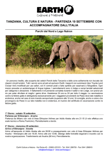 Programma Tanzania, cultura e natura - Partenza 19