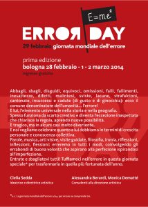 prima edizione bologna 28 febbraio - 1 - 2 marzo 2014