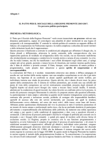 Il Patto per il sociale della Regione Piemonte 2015