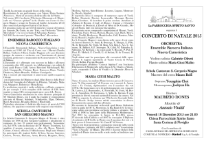 Programma Concerto 2015