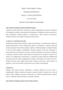 Pescara Programma di Matematica Classe II LICEO LINGUISTICO