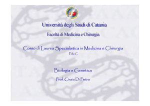 Corso di Laurea Specialistica in Medicina e Chirurgia Biologia e