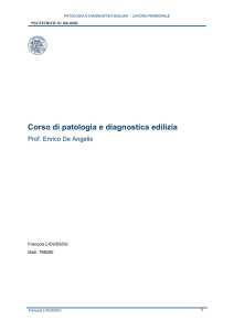 Corso di patologia e diagnostica edilizia