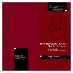 Søren Kierkegaard (1813-1855) Filosofia ed