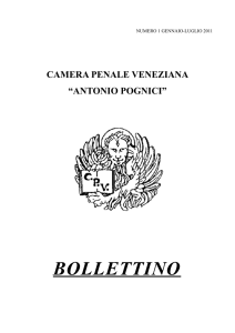 BOLLETTINO - Camera Penale Veneziana