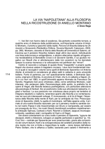 la via “napoletana” alla filosofia nella ricostruzione di aniello montano