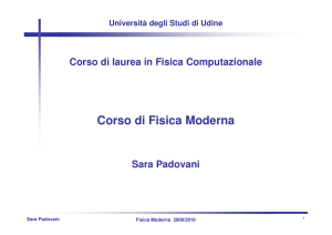 Note - Sezione di Fisica - Università degli Studi di Udine