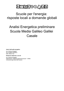 Relazione audit Scuola G. Galilei Casale Corte Cerro