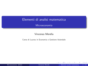 Elementi di analisi matematica