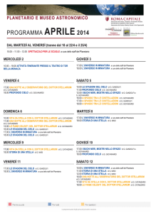 Programma Aprile 2014 - Planetario e Museo Astronomico