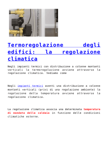 la regolazione climatica