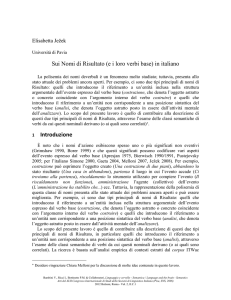 Sui Nomi di Risultato (e i loro verbi base) in italiano 1 Introduzione