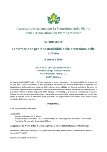 Programma Formazione Milano 6 ottobre 2016