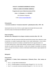 FACOLTÀ DI SCIENZE ECONOMICHE E SOCIALI CORSO DI