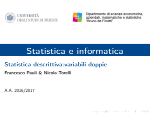 Statistica descrittiva:variabili doppie