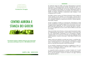 carta del servizio - Fondazione Groggia