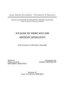 ANALISI DI MERCATO DEI SISTEMI OPERATIVI