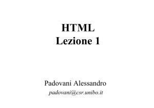 HTML - Unibo
