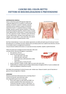 cancro del colon-retto fattori di rischio,diagnosi e prevenzione