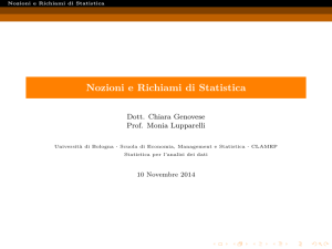 Nozioni e Richiami di Statistica