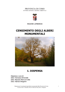 Criteri di Censimento degli alberi Monumentali