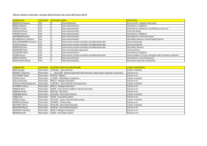 Elenco dei titolari dei contratti a tempo determinato, anno 2013