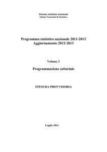 Programma statistico nazionale 2011-2013