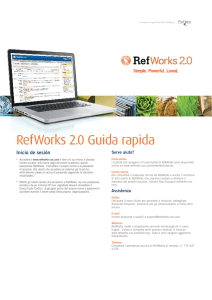 Guida refworks 2.0 in italiano
