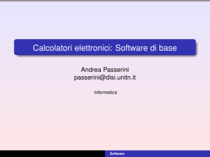 Calcolatori elettronici: Software di base