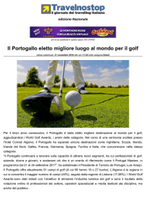 Il Portogallo eletto migliore luogo al mondo per il golf
