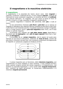 Il magnetismo e le macchine elettriche