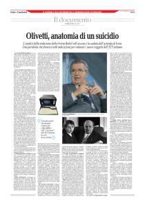 Olivetti, anatomia di un suicidio