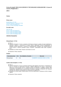 Piano didattico: insegnamenti e docenti