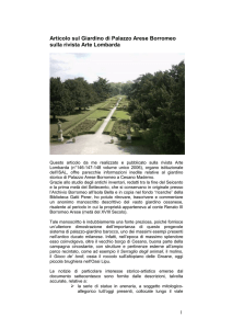 Un grande giardino barocco lombardo: l`esempio di Palazzo Arese