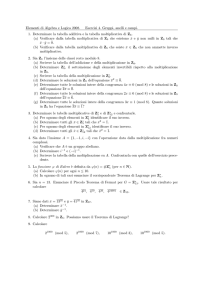 Elementi di Algebra e Logica 2008. Esercizi 4. Gruppi, anelli e