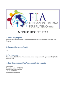 Progetto nel dettaglio - Fondazione Italiana per l`Autismo